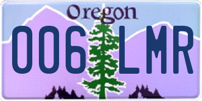 OR license plate 006LMR