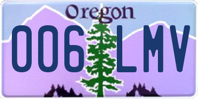 OR license plate 006LMV