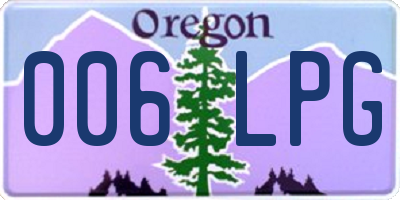 OR license plate 006LPG