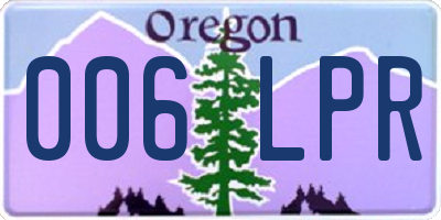 OR license plate 006LPR
