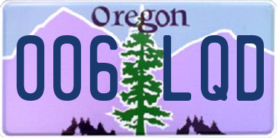 OR license plate 006LQD