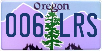 OR license plate 006LRS