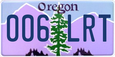 OR license plate 006LRT