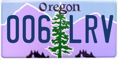OR license plate 006LRV