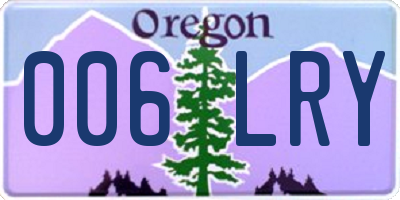 OR license plate 006LRY