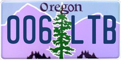 OR license plate 006LTB