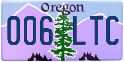 OR license plate 006LTC