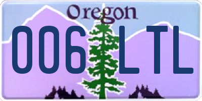 OR license plate 006LTL