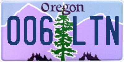 OR license plate 006LTN