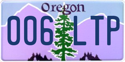OR license plate 006LTP