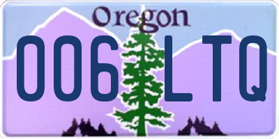 OR license plate 006LTQ