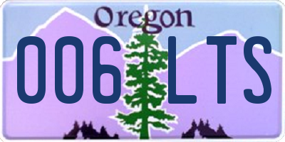 OR license plate 006LTS