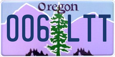 OR license plate 006LTT
