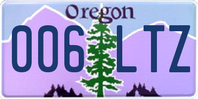 OR license plate 006LTZ