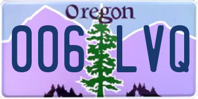 OR license plate 006LVQ