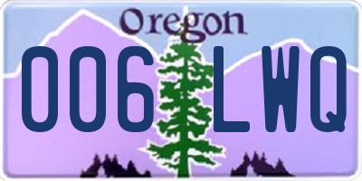 OR license plate 006LWQ