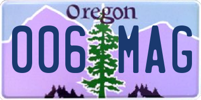 OR license plate 006MAG