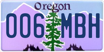 OR license plate 006MBH