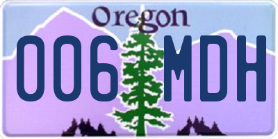 OR license plate 006MDH