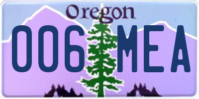 OR license plate 006MEA