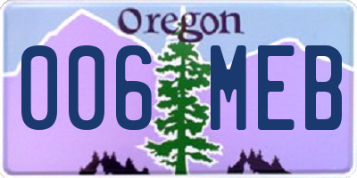 OR license plate 006MEB