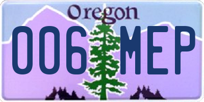 OR license plate 006MEP