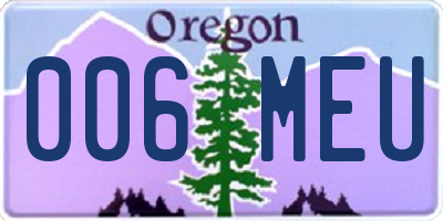 OR license plate 006MEU