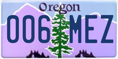 OR license plate 006MEZ