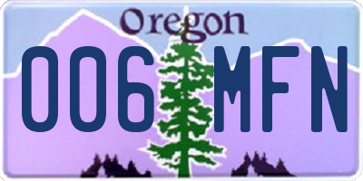 OR license plate 006MFN