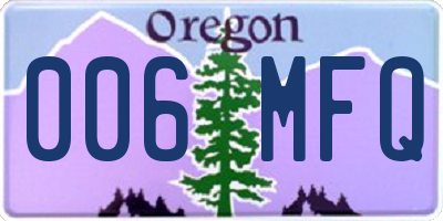 OR license plate 006MFQ