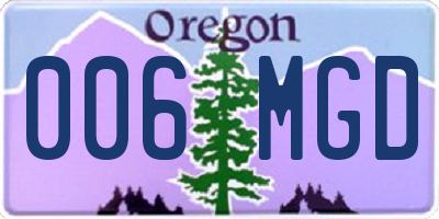 OR license plate 006MGD