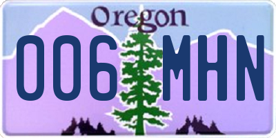 OR license plate 006MHN