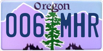 OR license plate 006MHR