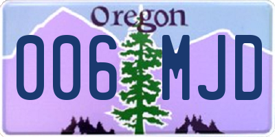 OR license plate 006MJD