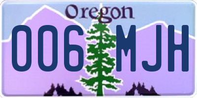 OR license plate 006MJH