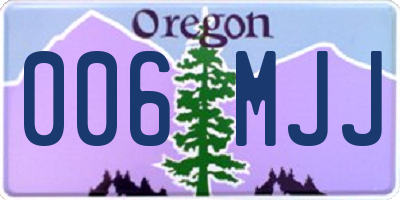 OR license plate 006MJJ