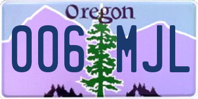 OR license plate 006MJL