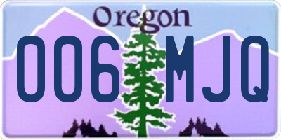 OR license plate 006MJQ