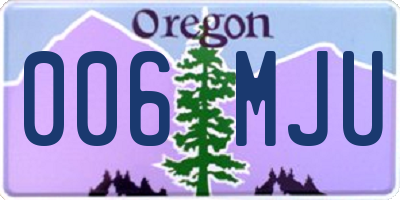 OR license plate 006MJU