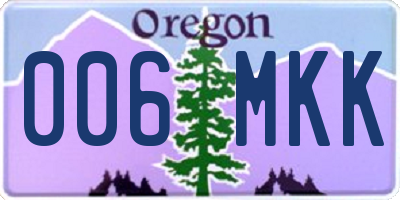 OR license plate 006MKK
