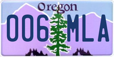 OR license plate 006MLA