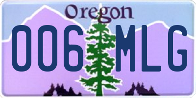 OR license plate 006MLG