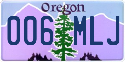 OR license plate 006MLJ