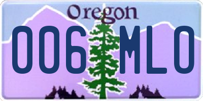 OR license plate 006MLO