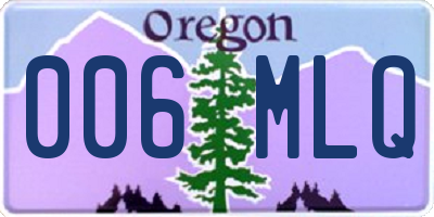 OR license plate 006MLQ
