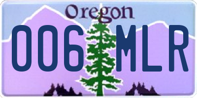 OR license plate 006MLR