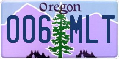 OR license plate 006MLT