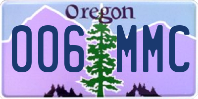 OR license plate 006MMC