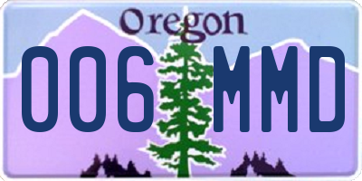 OR license plate 006MMD