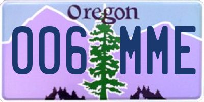 OR license plate 006MME